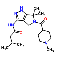 3-Methyl-N-[1,4,5,6-tetrahydro-6,6-dimethyl-5-[(1-methyl-4-piperidinyl)carbonyl]pyrrolo[3,4-c]pyrazol-3-yl]butanamide